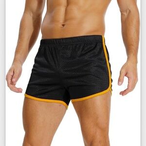 AIMPACT Mens Running Shorts Breathing Workout Gym Booty Short Shorts